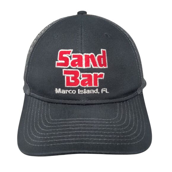 Sand Bar Marco Island FL Snapback Trucker Hat Black OS Adjustable Port Authority - Picture 1 of 9